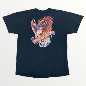 Lakewood Fire Dept. Mens XL Eagle Flames Graphic Honor Courage Rescue T-Shirt